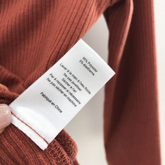 Astr 3/4 Sleeve Wide Neck Bodysuit MARSALA M‎ - Picture 4 of 6